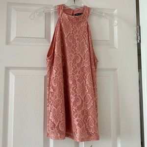 Women’s Sleeveless Detailed Peach Blouse Size S